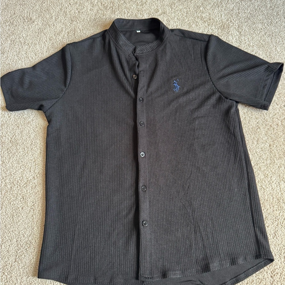 Polo by Ralph Lauren Black Short-Sleeve Button Shirt
